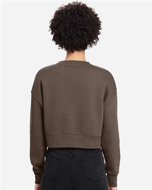 Lane Seven LS88004 Women's Relaxed Cropped Crewneck Sweatshirt - Back view