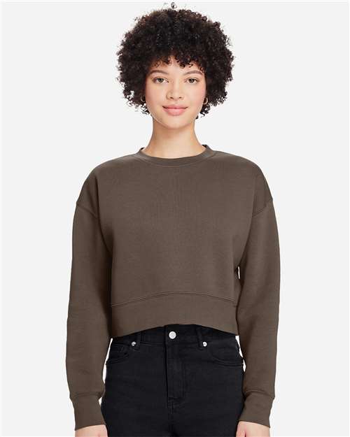 Lane Seven LS88004 Women's Relaxed Cropped Crewneck Sweatshirt - Front view