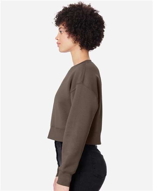 Lane Seven LS88004 Women's Relaxed Cropped Crewneck Sweatshirt - Side view