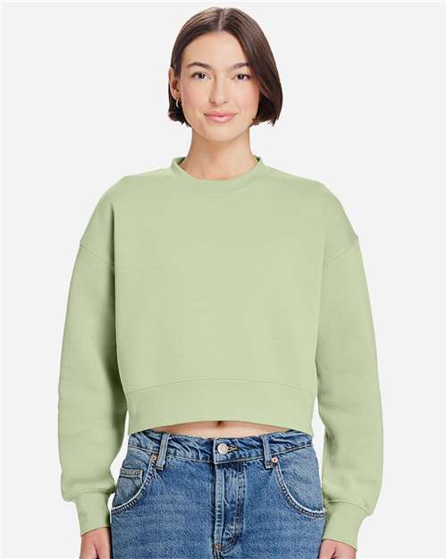 Lane Seven LS88004 Women's Relaxed Cropped Crewneck Sweatshirt - Front view