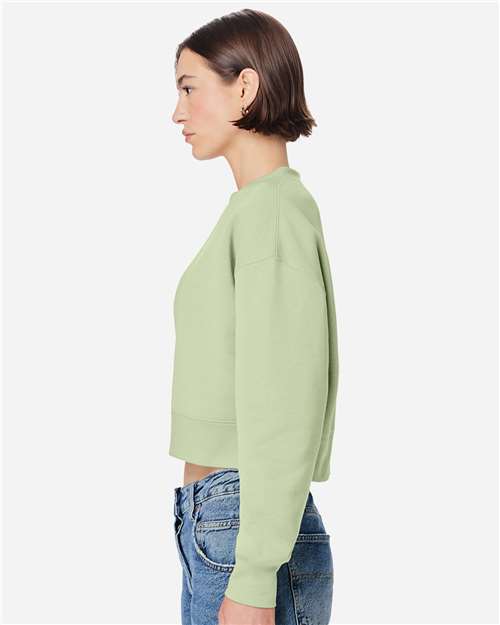 Lane Seven LS88004 Women's Relaxed Cropped Crewneck Sweatshirt - Side view