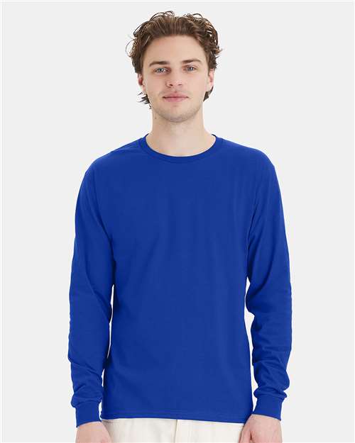 Hanes 5286 Unisex Essential-T Long Sleeve T-Shirt - Front view
