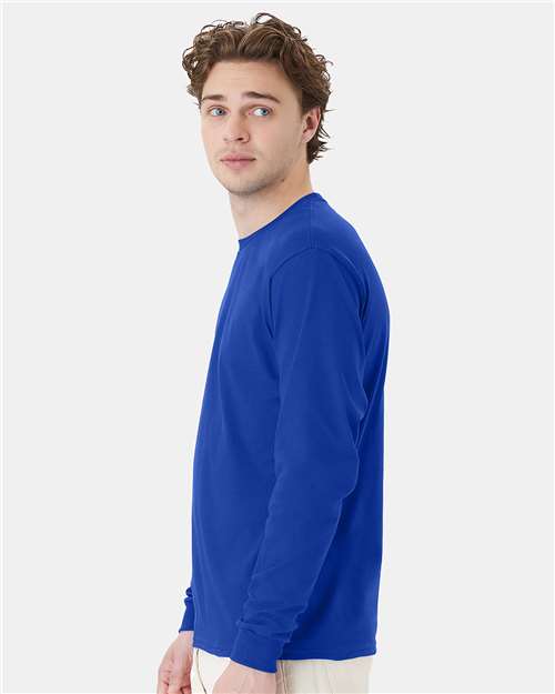 Hanes 5286 Unisex Essential-T Long Sleeve T-Shirt - Side view