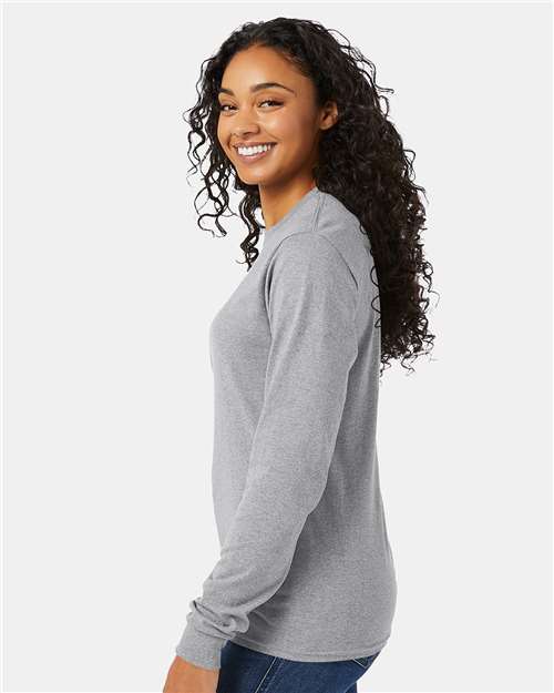Hanes 5286 Unisex Essential-T Long Sleeve T-Shirt - Side view