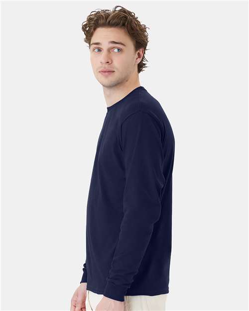 Hanes 5286 Unisex Essential-T Long Sleeve T-Shirt - Side view