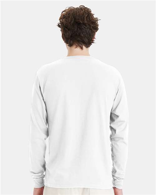 Hanes 5286 Unisex Essential-T Long Sleeve T-Shirt - Back view