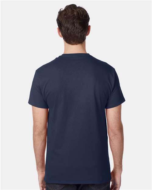 Hanes 5590 Unisex Authentic Pocket T-Shirt - Back view