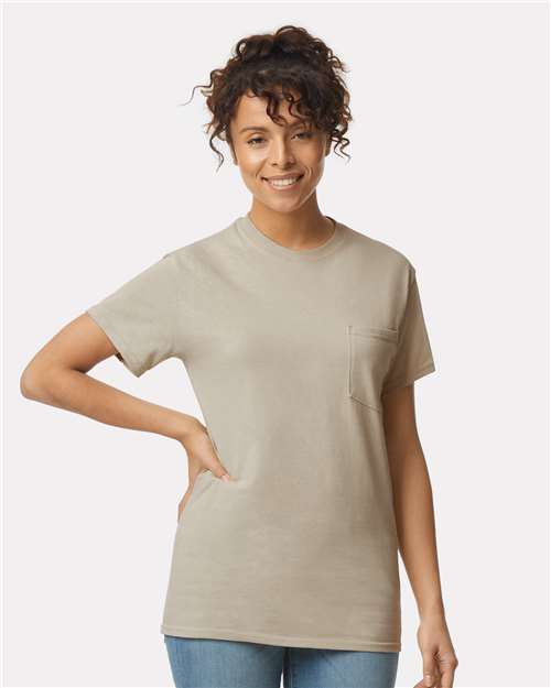 Gildan 2300 Unisex Mineral Wash Long Sleeve T-Shirt - Front view