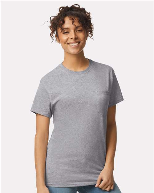 Gildan 2300 Unisex Mineral Wash Long Sleeve T-Shirt - Front view