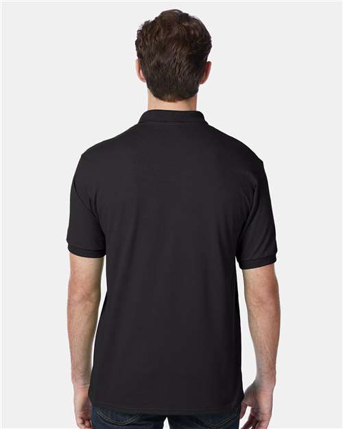 Hanes 054X Unisex EcoSmart? Jersey Polo - Back view