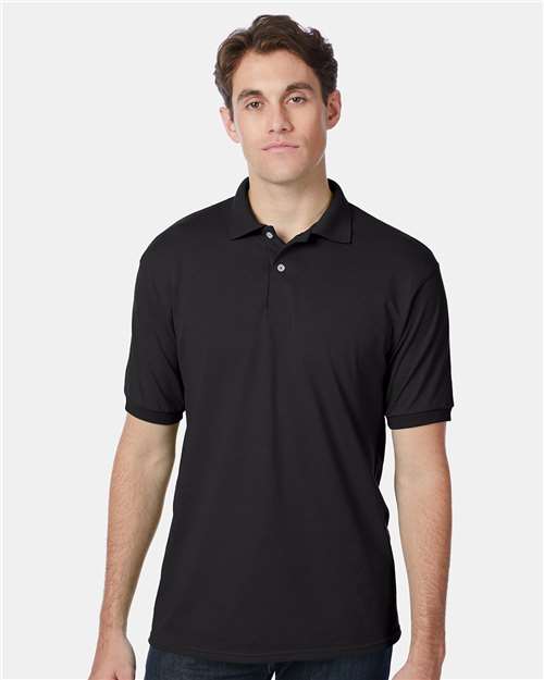 Hanes 054X Unisex EcoSmart? Jersey Polo - Front view