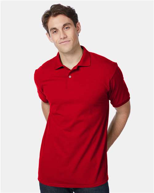 Hanes 054X Unisex EcoSmart? Jersey Polo - Front view