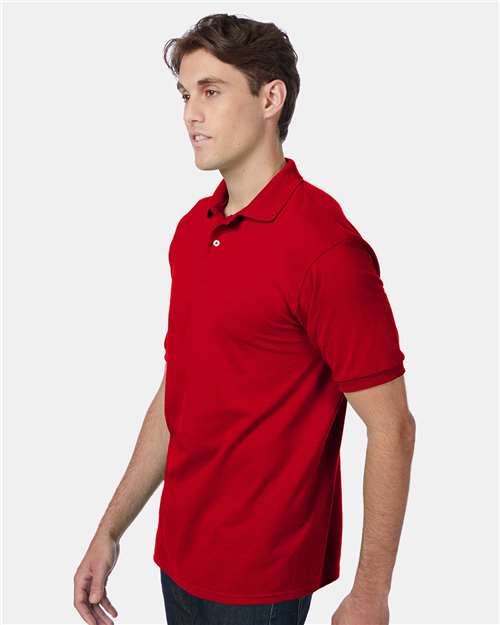 Hanes 054X Unisex EcoSmart? Jersey Polo - Side view