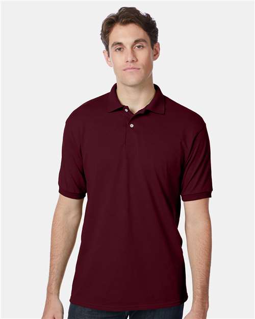 Hanes 054X Unisex EcoSmart? Jersey Polo - Front view