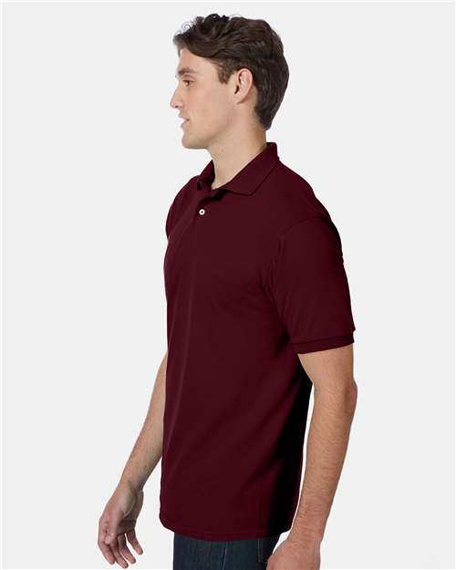 Hanes 054X Unisex EcoSmart? Jersey Polo - Side view