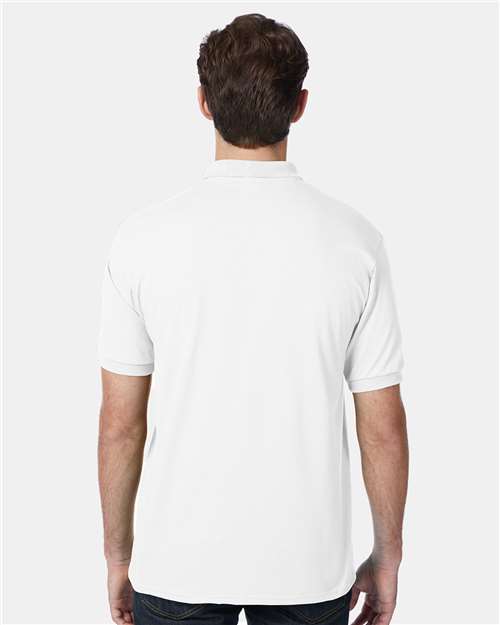 Hanes 054X Unisex EcoSmart? Jersey Polo - Back view