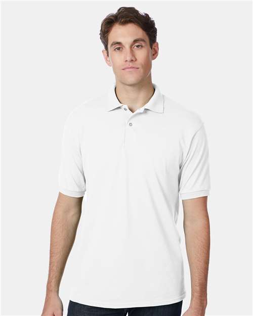 Hanes 054X Unisex EcoSmart? Jersey Polo - Front view