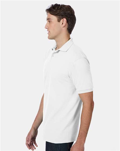 Hanes 054X Unisex EcoSmart? Jersey Polo - Side view