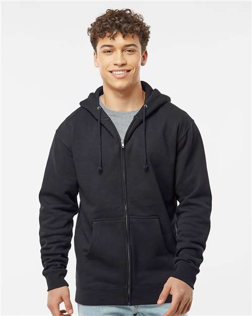 Independent Trading Co. IND4000Z Unisex Heavyweight Full-Zip Hooded Sweatshirt - Front view