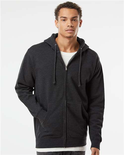 Independent Trading Co. IND4000Z Unisex Heavyweight Full-Zip Hooded Sweatshirt - Front view