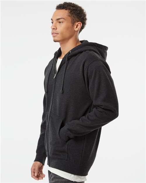 Independent Trading Co. IND4000Z Unisex Heavyweight Full-Zip Hooded Sweatshirt - Side view