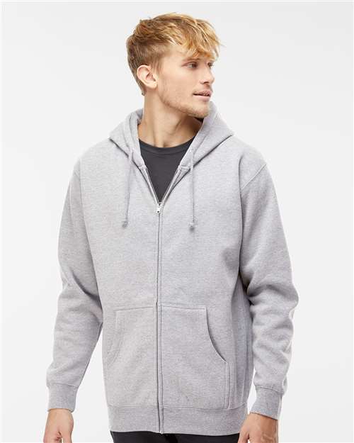 Independent Trading Co. IND4000Z Unisex Heavyweight Full-Zip Hooded Sweatshirt - Front view