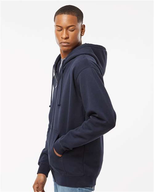 Independent Trading Co. IND4000Z Unisex Heavyweight Full-Zip Hooded Sweatshirt - Side view