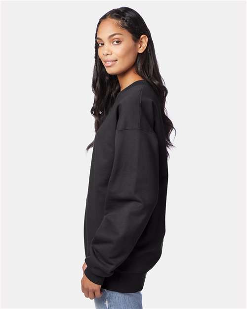 Hanes F260 Unisex Ultimate Cotton? Crewneck Sweatshirt - Side view