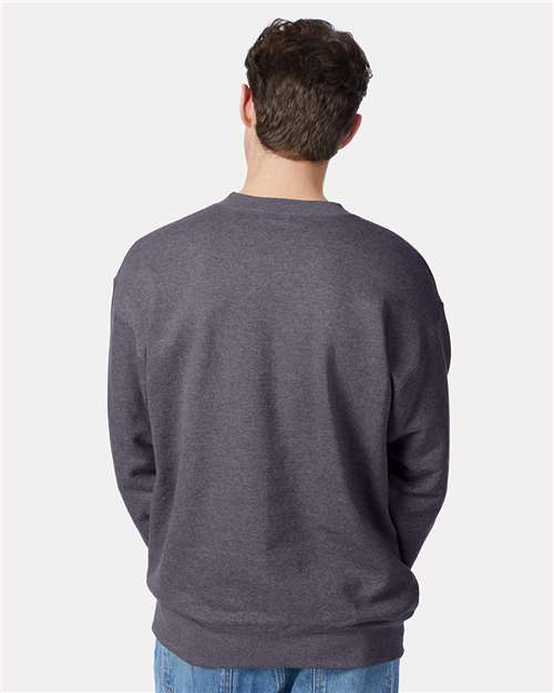 Hanes F260 Unisex Ultimate Cotton? Crewneck Sweatshirt - Back view
