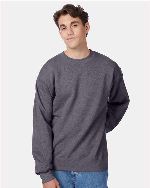 Hanes F260 Unisex Ultimate Cotton? Crewneck Sweatshirt - Front view