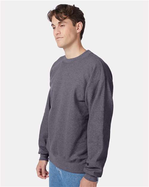 Hanes F260 Unisex Ultimate Cotton? Crewneck Sweatshirt - Side view