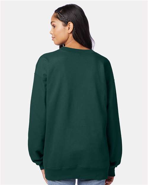 Hanes F260 Unisex Ultimate Cotton? Crewneck Sweatshirt - Back view