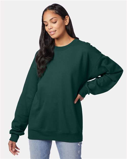 Hanes F260 Unisex Ultimate Cotton? Crewneck Sweatshirt - Front view