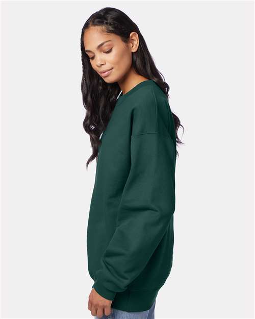 Hanes F260 Unisex Ultimate Cotton? Crewneck Sweatshirt - Side view