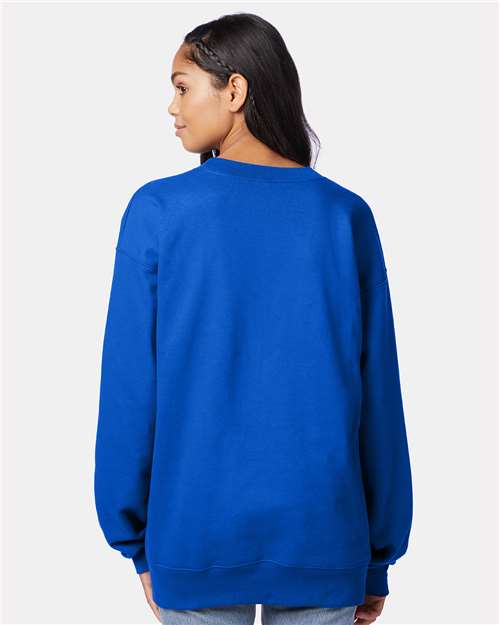 Hanes F260 Unisex Ultimate Cotton? Crewneck Sweatshirt - Back view