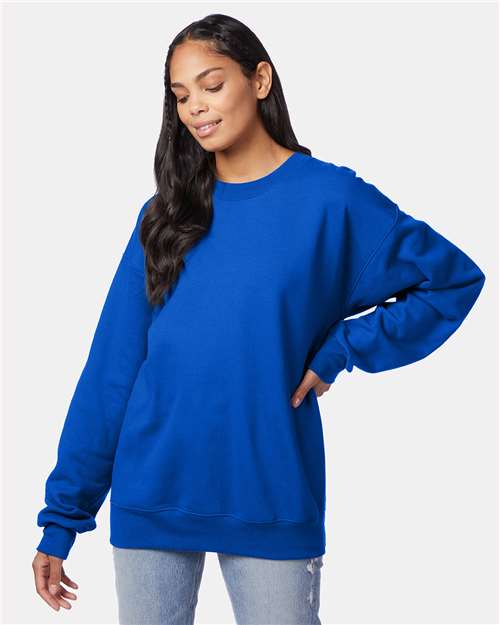 Hanes F260 Unisex Ultimate Cotton? Crewneck Sweatshirt - Front view