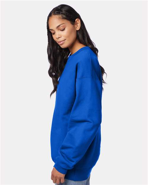 Hanes F260 Unisex Ultimate Cotton? Crewneck Sweatshirt - Side view