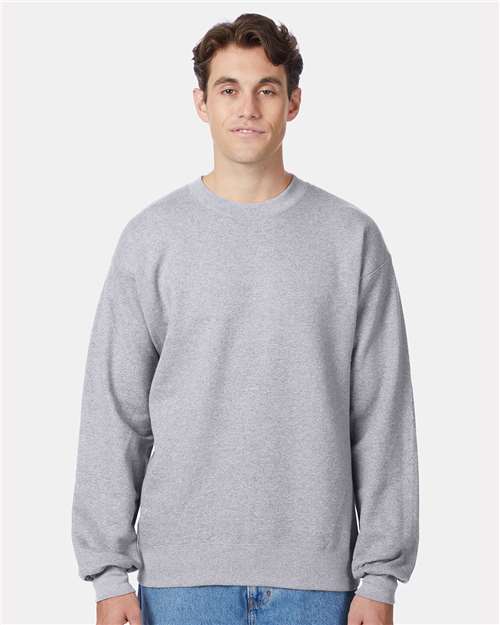 Hanes F260 Unisex Ultimate Cotton? Crewneck Sweatshirt - Front view