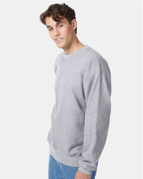 Hanes F260 Unisex Ultimate Cotton? Crewneck Sweatshirt - Side view