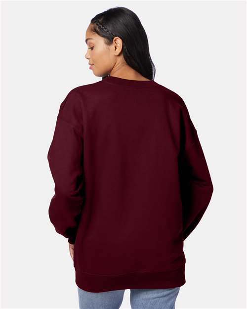 Hanes F260 Unisex Ultimate Cotton? Crewneck Sweatshirt - Back view