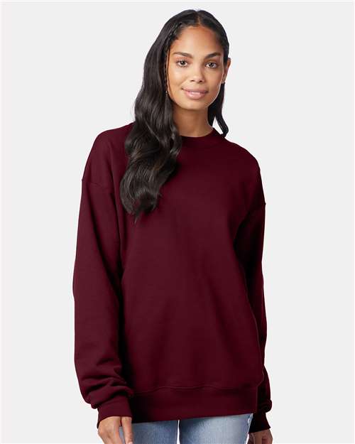 Hanes F260 Unisex Ultimate Cotton? Crewneck Sweatshirt - Front view