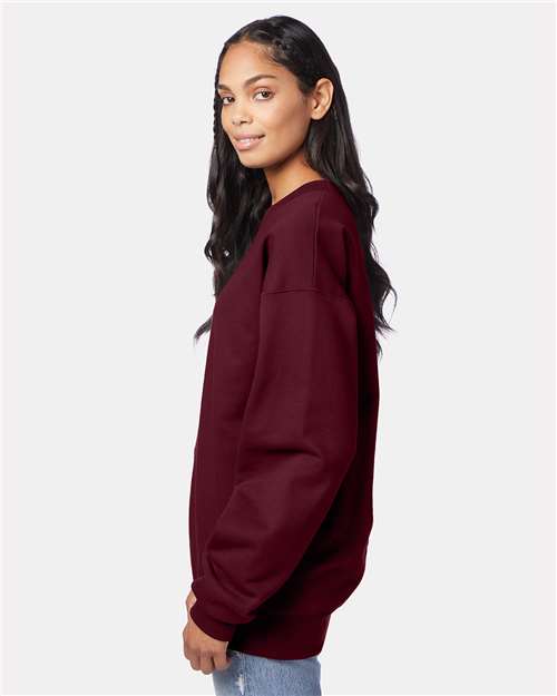 Hanes F260 Unisex Ultimate Cotton? Crewneck Sweatshirt - Side view