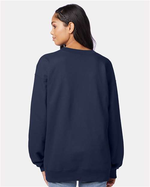 Hanes F260 Unisex Ultimate Cotton? Crewneck Sweatshirt - Back view