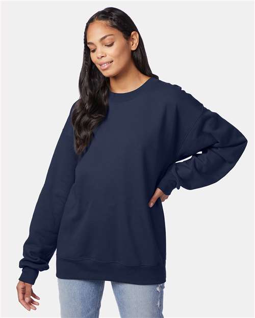 Hanes F260 Unisex Ultimate Cotton? Crewneck Sweatshirt - Front view