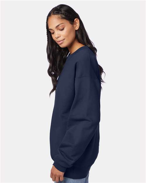 Hanes F260 Unisex Ultimate Cotton? Crewneck Sweatshirt - Side view
