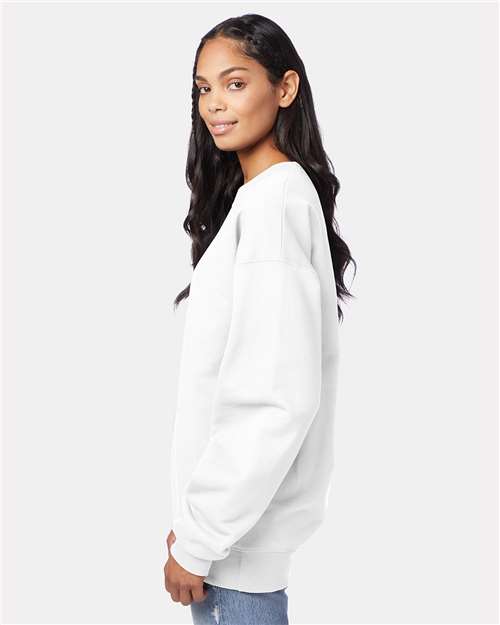 Hanes F260 Unisex Ultimate Cotton? Crewneck Sweatshirt - Side view