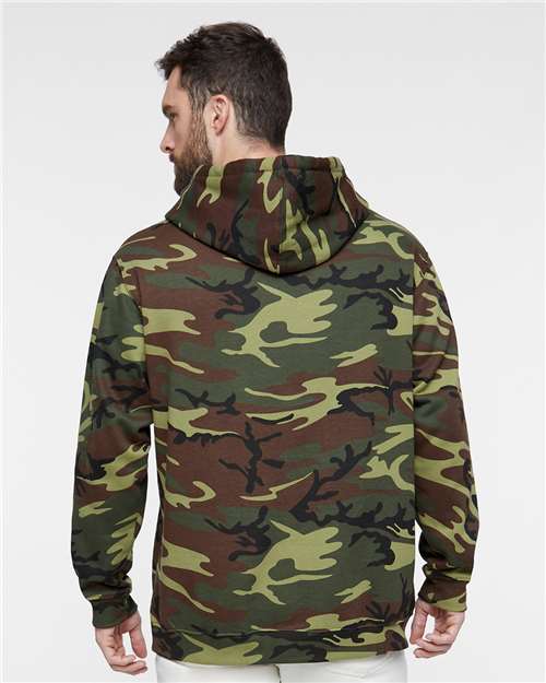Code Five 3969 Unisex Camo Fleece Hoodie Sweatshirt - Back view