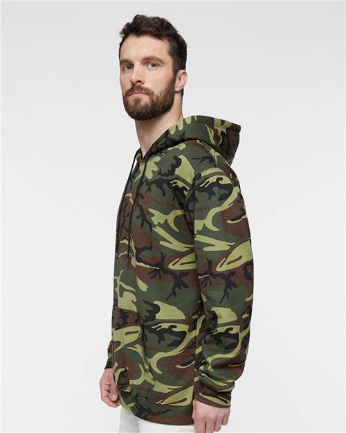 Code Five 3969 Unisex Camo Fleece Hoodie Sweatshirt - Side view