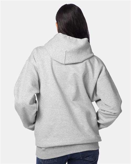 Hanes F170 Unisex Ultimate Cotton? Hooded Sweatshirt - Back view