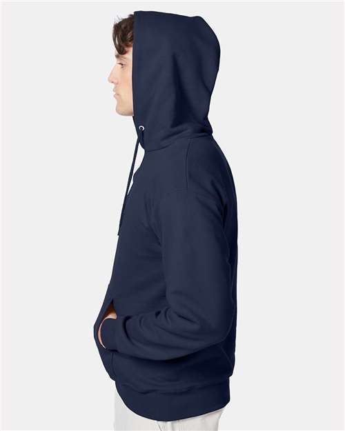 Hanes F170 Unisex Ultimate Cotton? Hooded Sweatshirt - Side view